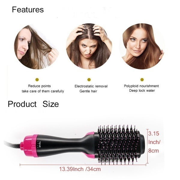 One Step Solution Hot Air Brush (Dryer + Straightener