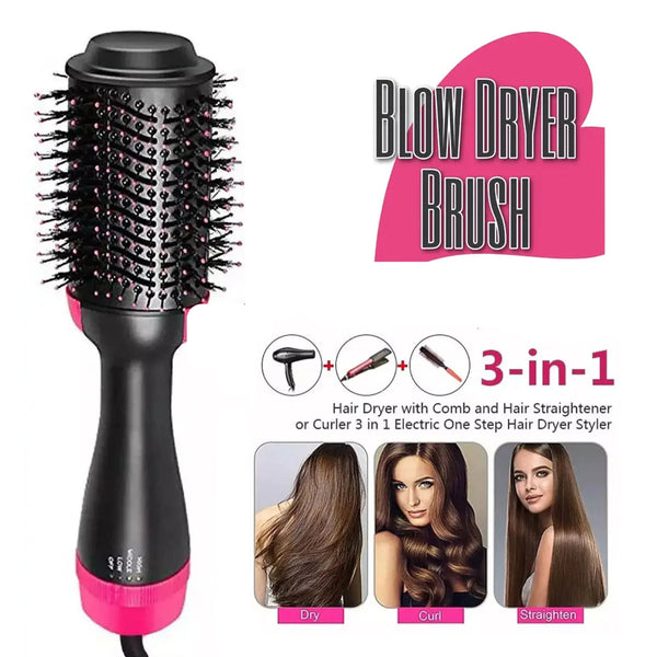 One Step Solution Hot Air Brush (Dryer + Straightener