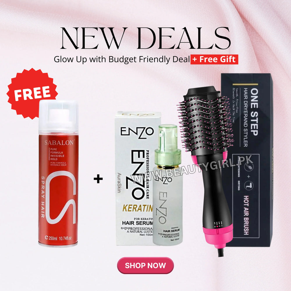 One Step Solution Hot Air Brush (Dryer + Straightener